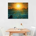 thumbnail image 2 of Nawypu Boho Minimalist Wall Art Sun Ray Boho Canvas Prints Mid Century Modern Pictures Sunrise Sunset Poster Sun And Sea Art Mid Century Modern Paintings For Wall Boho Artwork Sun Line Art, 2 of 4