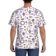 thumbnail image 3 of Qekee Lavender Flowers Classic Fit T-Shirt Men's Shirt Men's Tight Short Sleeves for Exercise, Running, Mountaineering - Lavender Flowers, 3 of 9