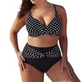 thumbnail image 1 of Bikinis y Tankinis,Vestido de playa de dos piezas con cintura alta para mujer con lunares Vhermosa FLD-4505, 1 of 2