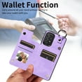 thumbnail image 5 of Nalacover for Samsung Galaxy A72 Wallet Case with Card Slots & Metal Finger Ring, Durable PU Leather Back Double Magnetic Botton Flip Kickstand Purse Shockproof Phone Case,Purple, 5 of 10