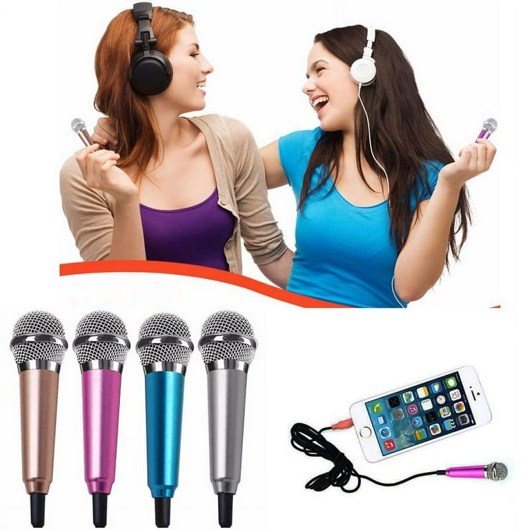 3.5mm Mini Stereo Microphone Mic For Android IOS PC Chatting Singing  Karaoke 