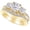 Yellow Gold, variant on 1 to 8 Carat Round Cut LAB GROWN Diamond Three Stone Wedding Bridal Set (Color H-I Clarity VS1-VS2) Platinum 1 Carat Size-9.0