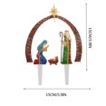 thumbnail image 3 of Herrnalise Lighted Christmas Outside Nativity Decorations Set,2024 Light Up Nativity Scene Iron Double-Sided Printed Christmas Easter Decor,Holiday Indoor Outdoor Nativity Decorations Set for Yard, 3 of 5
