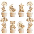 thumbnail image 1 of Cupcake Toppers JoviYofy Bear Brown para baby shower, 36 unidades, 1 of 7