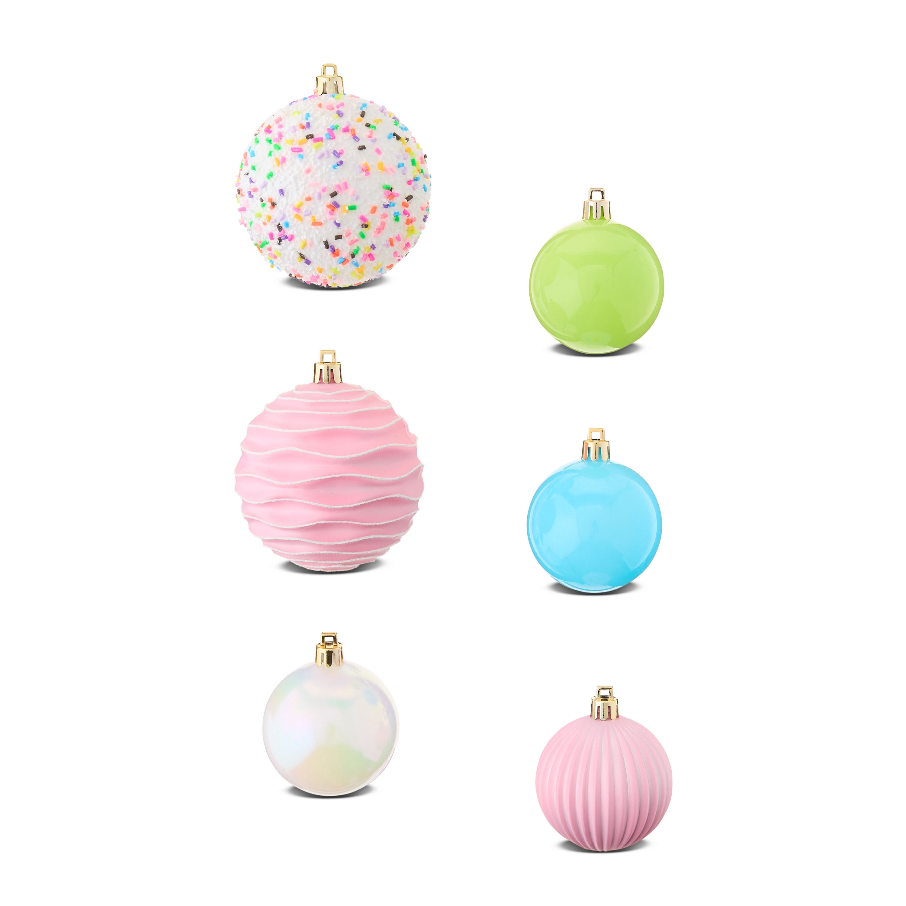 Candy Shatterproof Christmas Ball Ornaments, 9.5 in, 75 Count, by Holiday Time