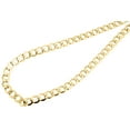 thumbnail image 2 of 10K Yellow Gold 6.50mm Hollow Plain Cuban Curb Link Chain Necklace 26 Inches, 2 of 5