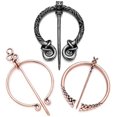thumbnail image 2 of Fzbali Vintage Viking Brooches Pins Medieval Cloak Shawl Scarf Pin Clasp Celtic Jewelry Costume Accessory for Women Girls, 2 of 4