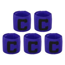 Captain Armband Adjustable Elastic Soccer Captain's Arm Band, Blue, 5 Pack