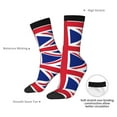 thumbnail image 6 of Women Crew Graphic Print Tube Socks Union Jack All Uk Flag Pattern Design Ladies Socks, 6 of 7