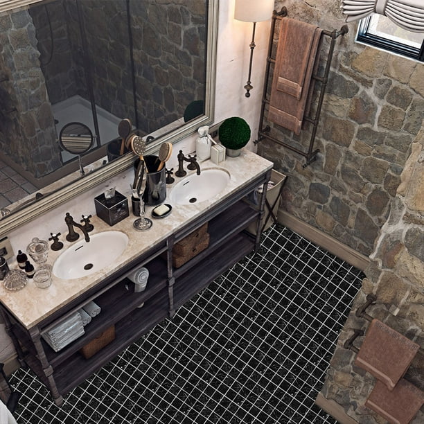 10 pegatinas de cristal para azulejos | Azulejos de pared autoadhesivos impermeables de 9,9 x 9,9 cm | Fácil instalación | Azulejos decorativos resistentes al calor que no amarillean para cocina, ba