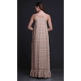 thumbnail image 4 of Bimba Robe de Nuit à Bretelles Spaghetti, Motif Floral et Rose, Marron Clair, Grande Taille, 4 of 5