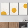thumbnail image 2 of wall26 Framed Wall Art Print Set Shining Yellow Rising Sun Phases Nature Wilderness Illustrations Modern Art Rustic Scenic Colorful for Living Room, Bedroom, Office Natural - 24"x36"x3 Whit, 2 of 5