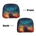 thumbnail image 3 of 2 PCS Car Headrest Cover, Celestial Stag Cosmic Glow Soft Car Seat Head Rest Cover Protector Interior Car Accessories Seat Covers for Cars Truck Auto Only Covers, 3 of 8