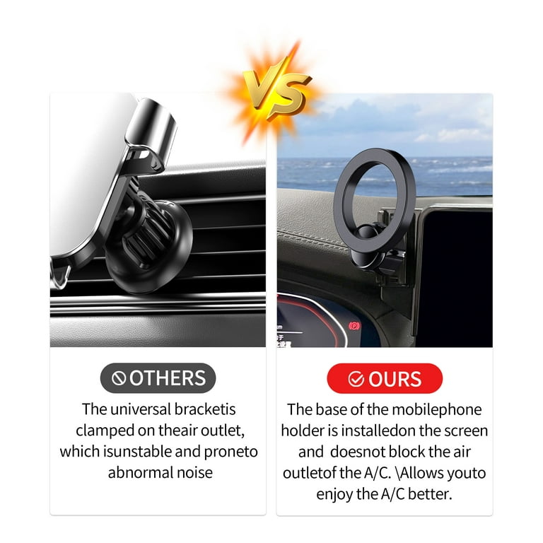 MagSafe Car Phone Mount For BMW 5 Series 2017-2023 - Magnetic Vent Holder, 360° Rotation