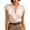 Beige #016, variant on Womens Satin Blouse Sleeveless Silk Tank Cap sleeve Tops Button Down Solid Color Shirts Business Casual Outfits 2026, S