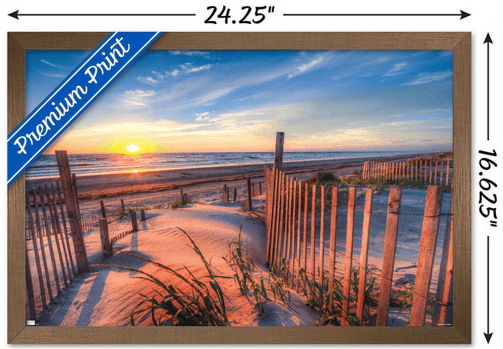 Scenery - Boardwalk Wall Poster, 14.725" x 22.375", Framed