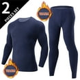 thumbnail image 4 of Gyexs Thermal Underwear for Men - Long Johns for Men Thermal Set, Base Layer Long Sleeve Tops Winter Clothing, Navy, Size M, 4 of 4