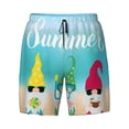 thumbnail image 4 of Lsque Mens Swim Trunks Hello Summer Gnome 1 Pattern - Bathing Suit Compression Liner - Beach Swim Shorts Swimwear - (S-3XL) - Stretch Quick Dry -Small, 4 of 9