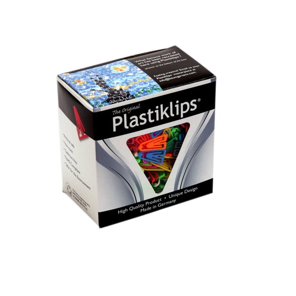Clips de papel Baumgartens Plastiklips, tamaño pequeño, surtido, 1000/caja