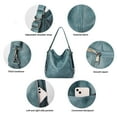 thumbnail image 3 of Arcticwind 3PCS Hobo Crossbody Bags Set for Women,Purses,Shoulder Handbags,3 in 1 Convertible Backpack for Ladies Shoulder Bags Satchel Bags,PU Leather,with Wallet Adjustable Straps for Ladies Tote, 3 of 9