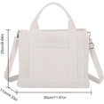 thumbnail image 6 of Corduroy Tote Bag Small Satchel Bag for Women Crossbody Bag Purse with Zipper Casual Hobo Handbag, 6 of 7