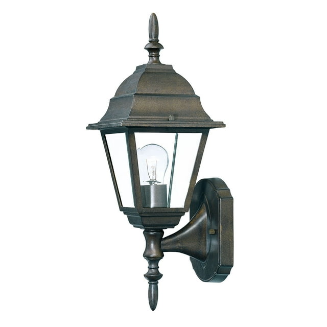 homeroots lighting 398543 Builder's Choice 1-Light Burled Walnut Wall Light