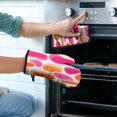 thumbnail image 2 of Red and Orange Modern Art Geometric Kitchen Oven Mitt and Pot Holder Sets 4 Pcs for Baking, Cooking and Grilling, Heat Resistant Up To 392 °F, 2 of 7