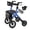 Blue, variant on MAXWALK Rollator Walker for Tall Seniors, 12'' All Terrain Big Rubber Wheels, Adjustable Handle & Seat for 5.3-7 ft 24.25 lbs, Red