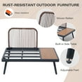 thumbnail image 4 of LAUSAINT HOME 6-Piece Patio Furniture Set, Metal Conversation Sofa Set with 5 Chairs, 1 Coffee Table and Plush Beige Cushions, 4 of 7