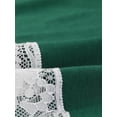 thumbnail image 5 of INSPIRE CHIC Women's Pajama Set Soft Lace Trim Long Sleeve Shirt and Pants Sleepwear 2pcs M Green, 5 of 5
