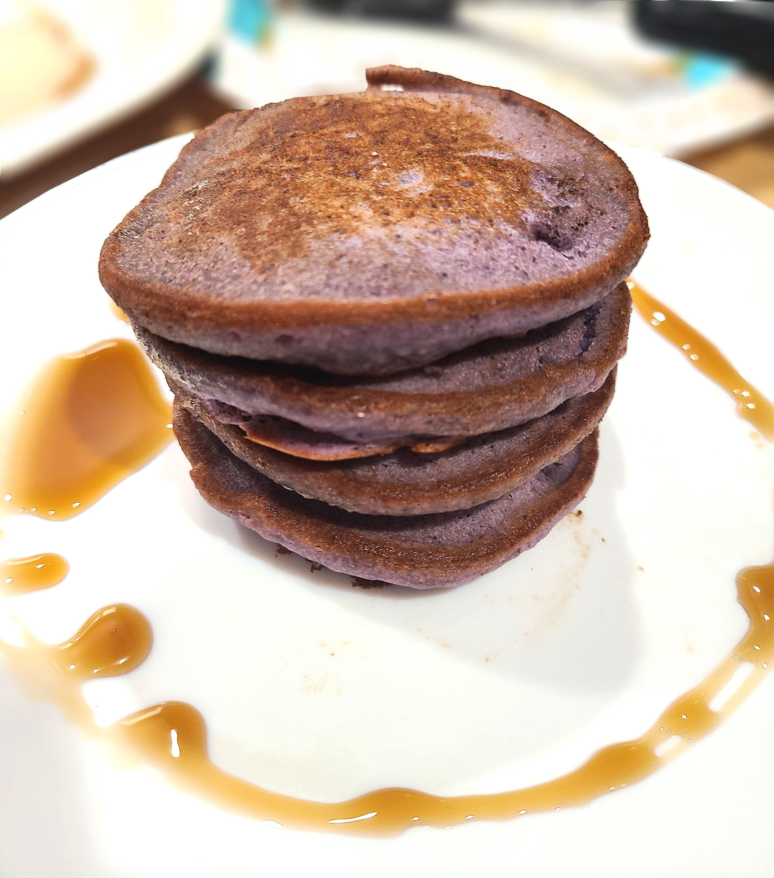 Pondan Ube Pancake Mix & Maple Flavored Syrup Set 8.818 Oz. (250 g) X 2 with Mini Stainless Steel Wire Whisk (3-Pc Set)