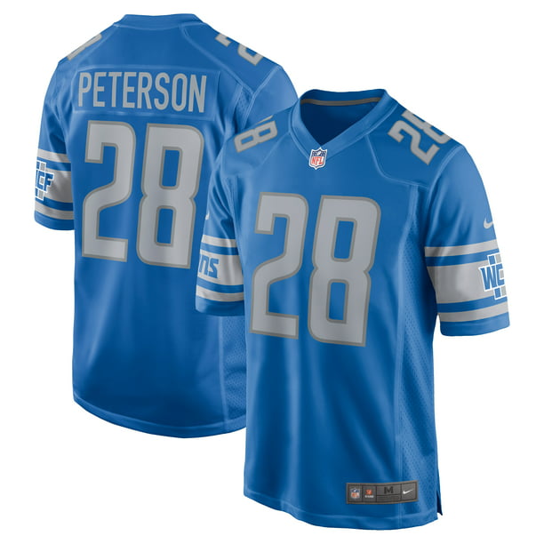 Adrian Peterson Detroit Lions Nike Game Jersey - Blue