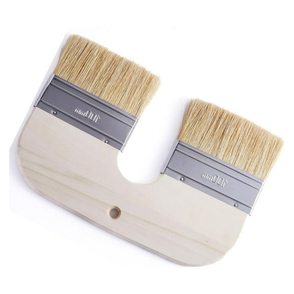 Natural Bristles Limewash Paint Brush With U Grip Stainless Steel Ferrule Brush