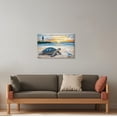 thumbnail image 2 of ZHONGYUTONG Sea Turtle Canvas Wall Art Turtle Bathroom Wall Decor Coastal Beach Pictures Ocean Animal Artwork Lighthouse Painting for Home Decor Framed (16.00" x 24.00"), 2 of 5