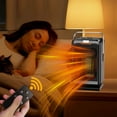 thumbnail image 3 of Hvmvliv Small Heater US Standard Compact Home Desktop Heater, Remote Control & Timer Functionality, 1000W Energy Efficient Heater for Office, Bedroom, Small Spaces Black, 3 of 7