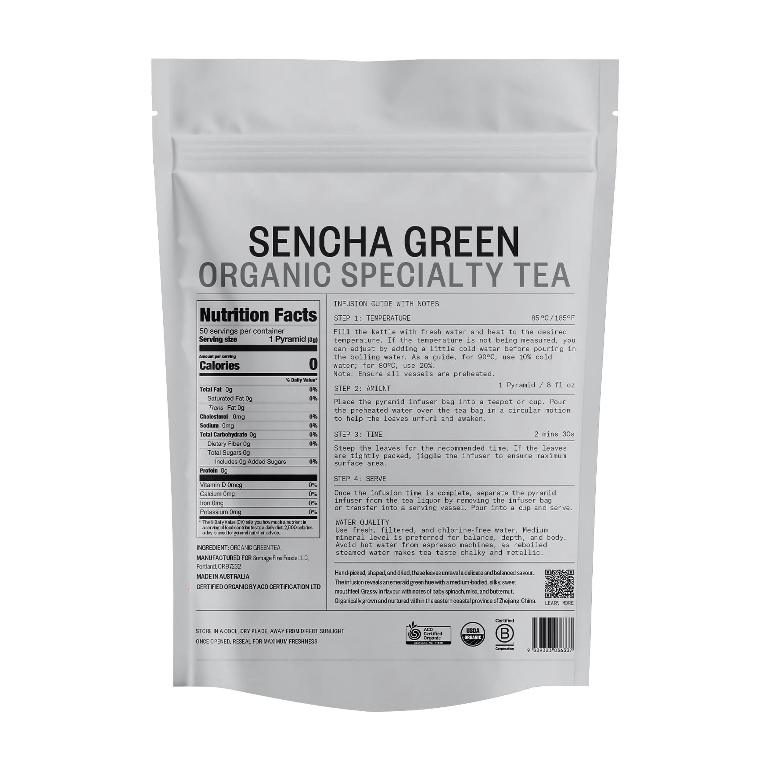 CHAMELLIA Sencha Green Pyramid Tea Bags (3G x 50)