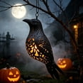 thumbnail image 2 of WeeWhimsy Halloween Decorations Realistic 3D Metal Hollowed Out Bird with LED Light for Indoor,Outdoor,Yard Tree,Garden, 2 of 9