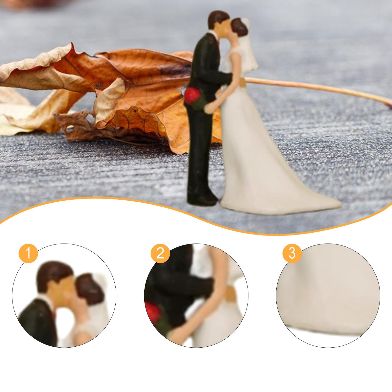 JWQFBC 1:64 Miniature Figures Miniature Scene Figurines Wedding Collections Photography Kiss