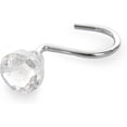 thumbnail image 3 of Ganchos de cristal de lujo para cortina de ducha, elegantes perchas de acero inoxidable con forma de diamante, cromado resistente a la oxidación, juego de 12 piezas para cortinas de baño, fácil, 3 of 4