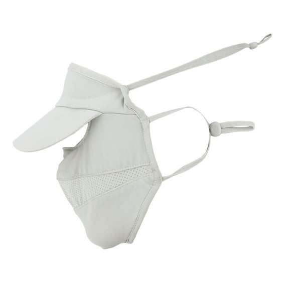 Unique Bargains 5.51" Full Face Mask Brim Design Neck Cover Sun UV Protection Gray