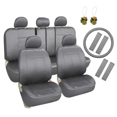 leader accessories cloth universal auto 17pcs car seat covers set