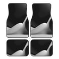 thumbnail image 1 of Fotbe Black White Fluid Sculpture Juego de 4 Tapetes para Auto con Estampado – Alfombrillas de Goma Reforzada, Diseño Antideslizante, Protección para Todo el Año – Vehículos, Autos, Camionetas y SUVs, 1 of 7