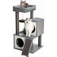 thumbnail image 1 of Cat Tree es Cat Tower with Dual Condos for Indoor Cats Plush Cat House with Padded Perch Scratching Ramp and Posts and Replaceable Balls, 1 of 7