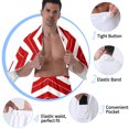 thumbnail image 5 of Colevkie Men's Soft Adjustable Bath Skirt & Shower Towel 2 Pieces Set Polyester Bath Wrap Set Sauna Towel Beach Towel Absorbent Quick Drying Printed Lines Pattern, 5 of 7