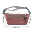 thumbnail image 4 of Unique Bargains 1 Pc Breathable Running Belt Solid Fanny Pack for Sports to Carry Phone Keys Red, 4 of 6