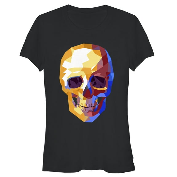 Junior's Lost Gods Geometric Skull Graphic Tee Black X Large