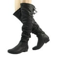 thumbnail image 2 of BURUDANI Women's Fashion Casual Over The Knee Pull On Slouchy Boots COLBY BLACK/PU Size 9.5, 2 of 6