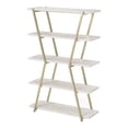thumbnail image 3 of Epstewin 5-Shelf Wood Open Bookcase, Champagne and White, 3 of 6