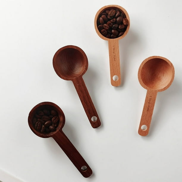 Cuillère à mesurer en bois 15ML, cuillère à café en bois naturel, cuillères  à soupe de cuisine pour enfants