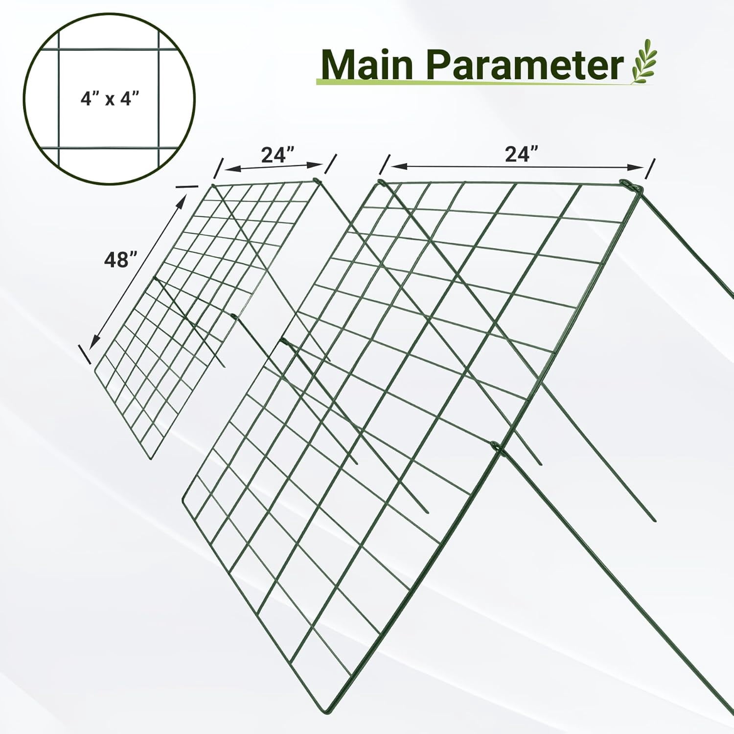 Cucumber Trellis for Garden - 4 Pack, 48" L x 24" W Garden Trellis for Climbing Plants Outdoor with Support Structures, A Frame Trellis for Climbing Vegetables Peas, Vine, Bean